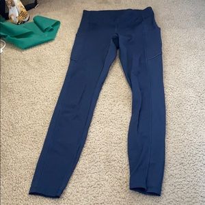 Navy lulu lemon leggings size 6.